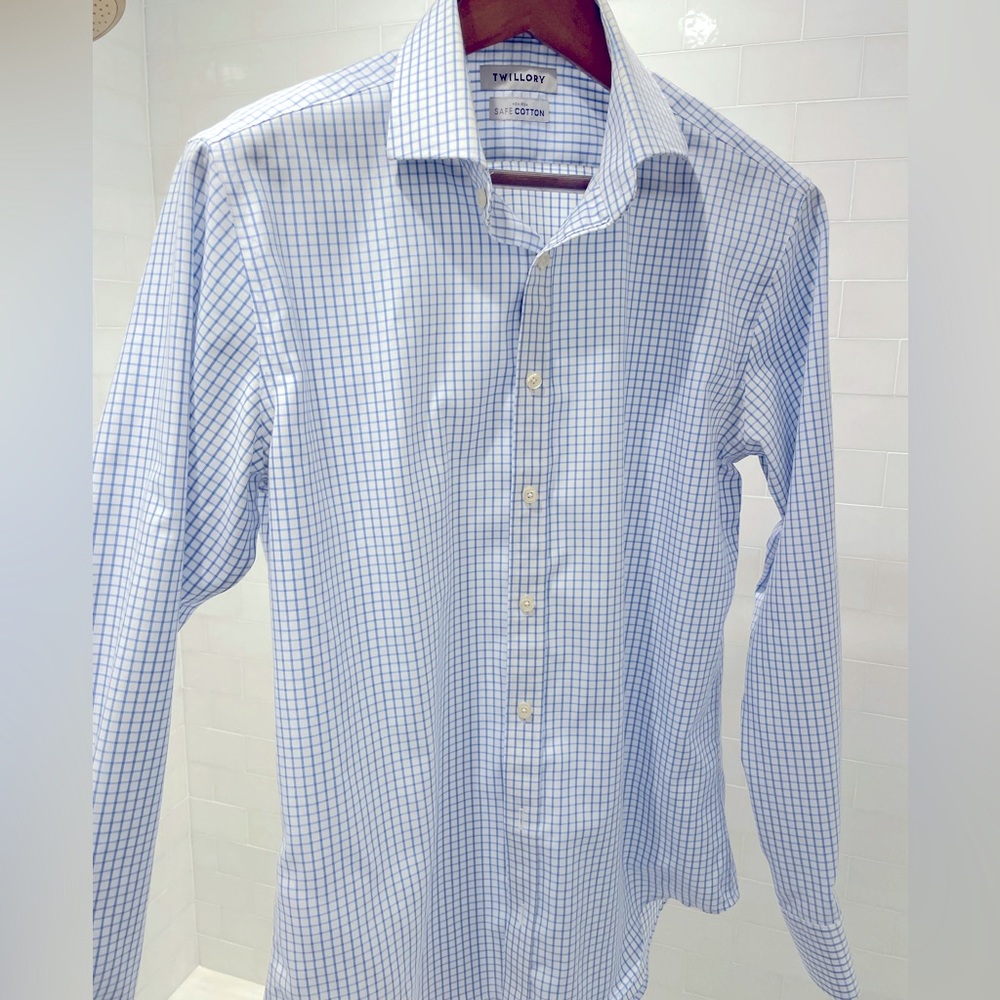 Twillory Non-Iron Sky Windowpane dress shirt